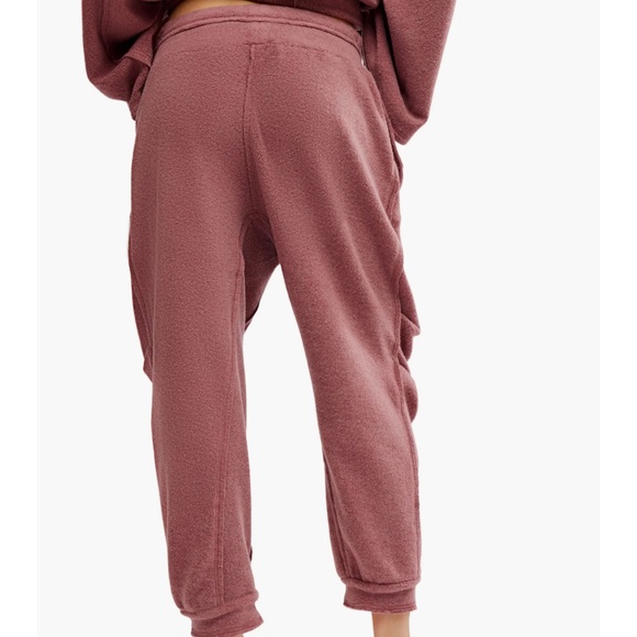 Free People Mauve Day Off Fleece Joggers - Picture 3 of 7